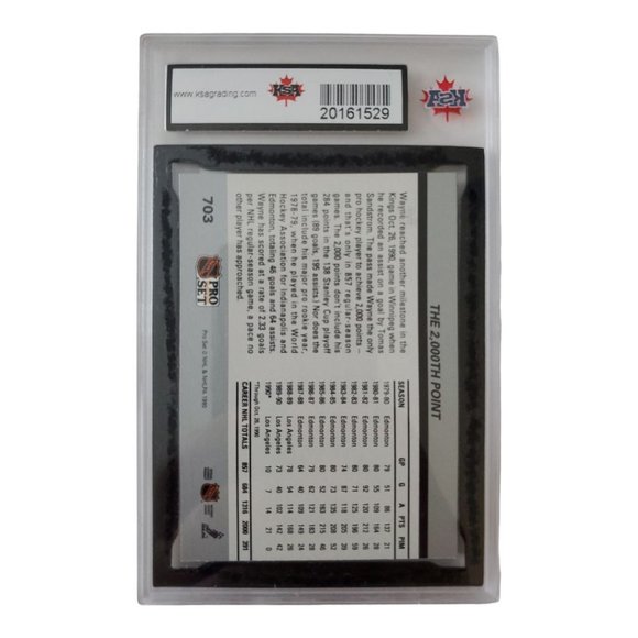 KSA Graded Pro Set #703 Wayne Gretzky hockey card - Picture 2 of 2